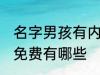 名字男孩有内涵免费 名字男孩有内涵免费有哪些