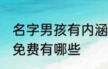 名字男孩有内涵免费 名字男孩有内涵免费有哪些