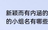 新颖而有内涵的小组名 新颖而有内涵的小组名有哪些