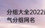 分组大全2022最新版的 高冷二字霸气分组网名