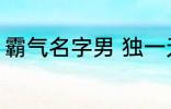 霸气名字男 独一无二的霸气名字男孩