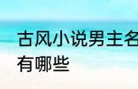 古风小说男主名字 古风小说男主名字有哪些